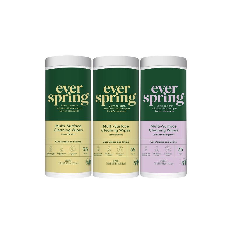 Multi-Surface Cleaning Wipes - 3pk/35ct - Everspring™