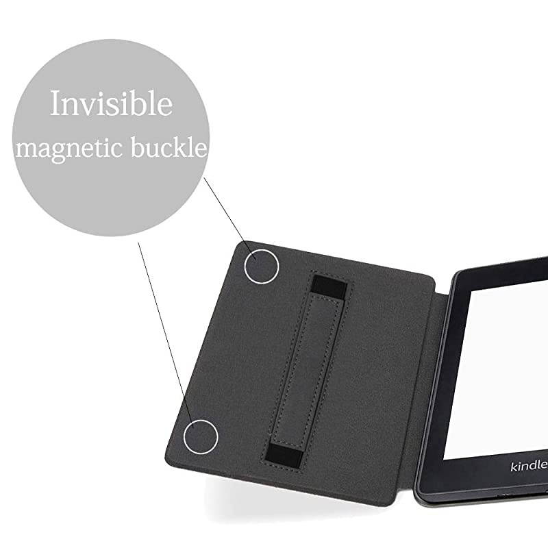 Allnew Kindle Paperwhite WaterSafe Fabric Cover 10th Generation2018Holding Case PU Leather EReader Smart Cover with Auto SleepWake for  AllNew Kindle Paperwhite 2018 Sky Blue