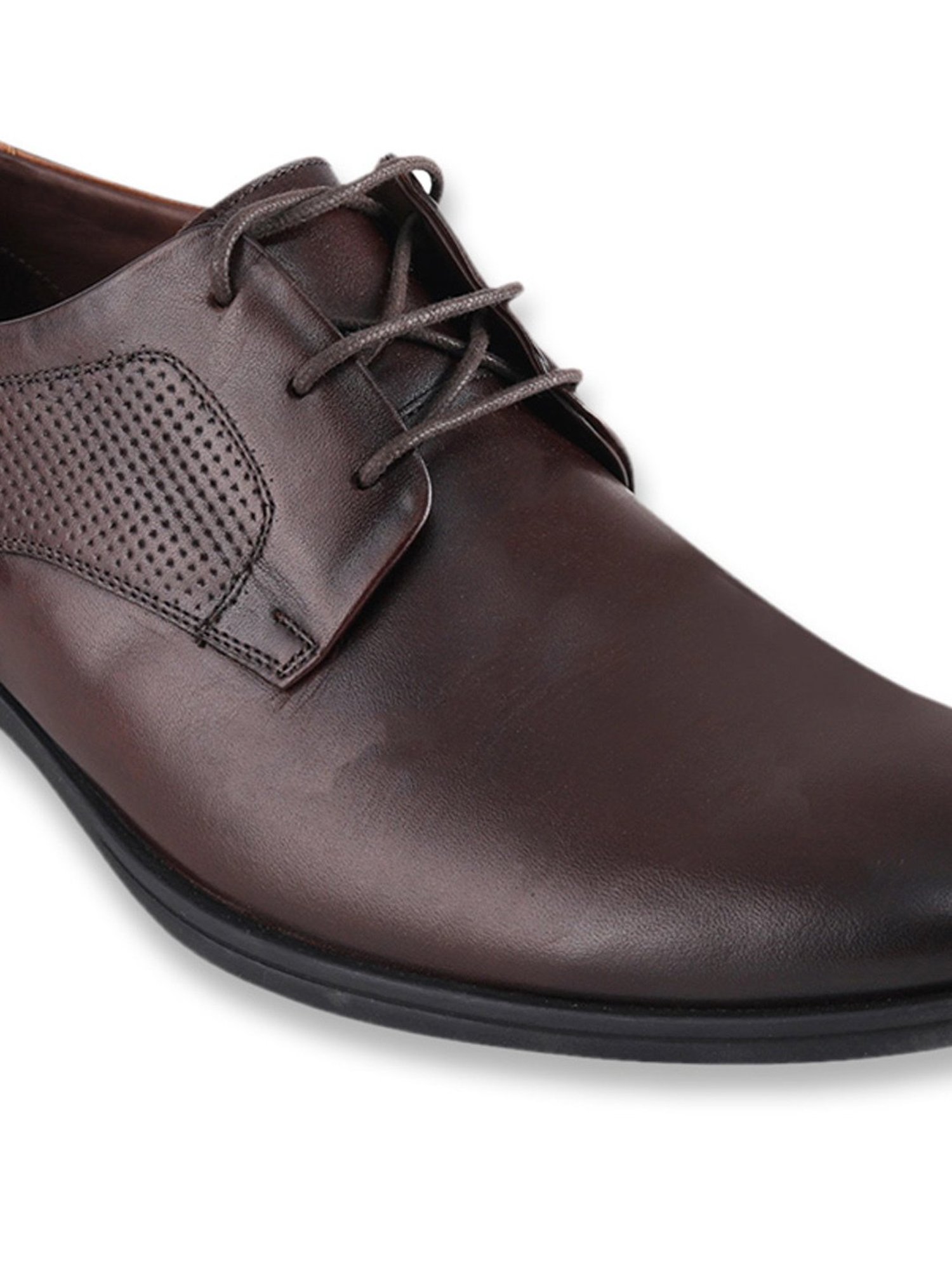 Ezok Men's Brown Derby Shoes