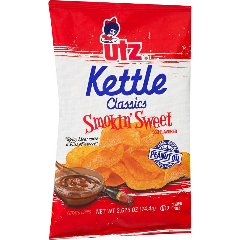 Utz Kettle Classics Smokin Sweet BBQ Flavored Potato Chips - 2.625oz