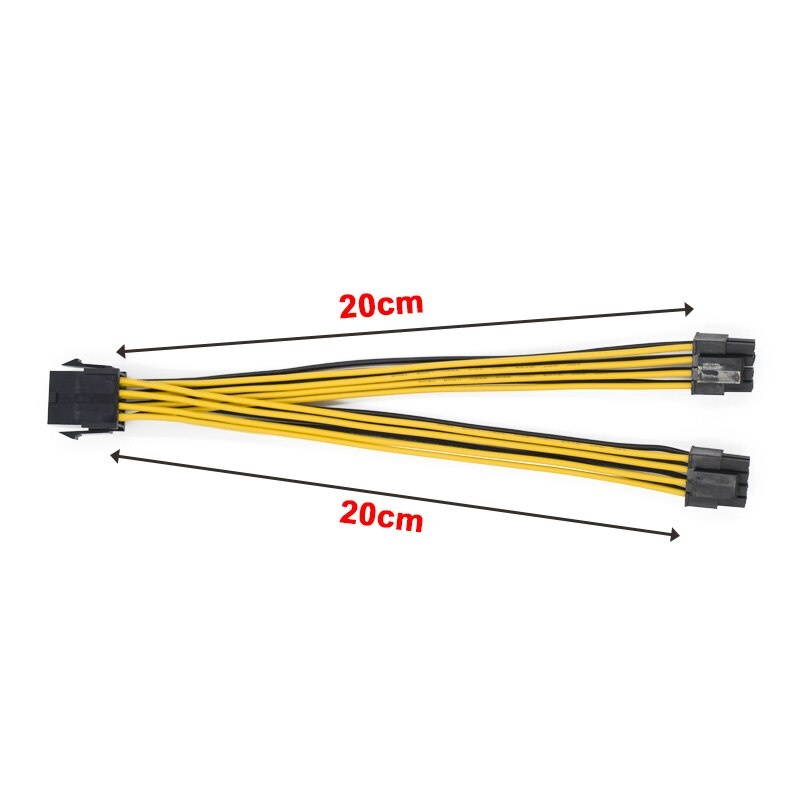 8 to Dual 8 Pin EPS 12V Motherboard Power Supply Cable Y-Splitter Adapter Sleeve