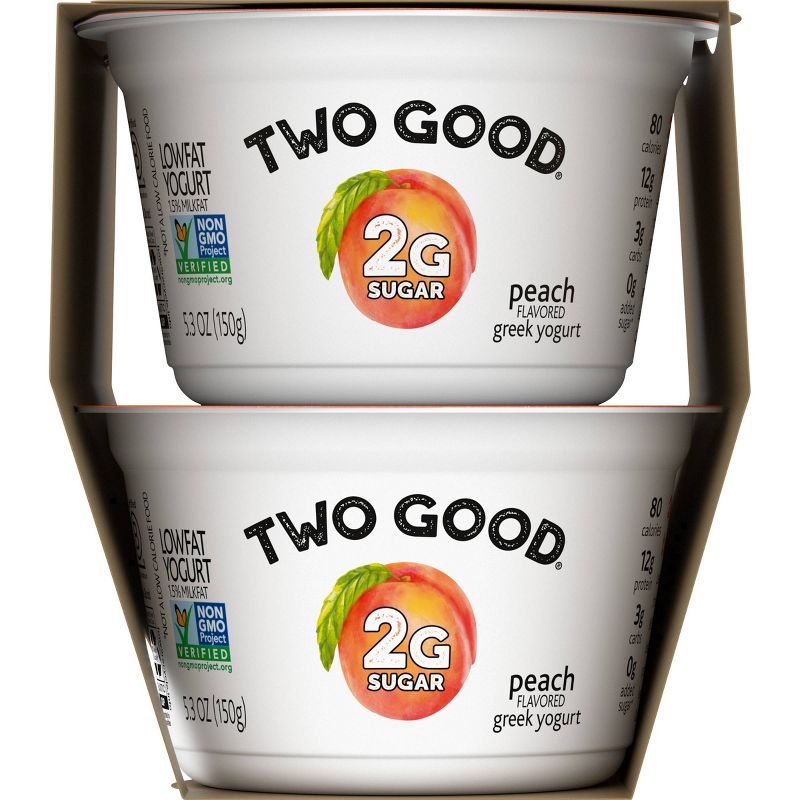 Two Good Peach Greek Yogurt - 5.3oz/4pk