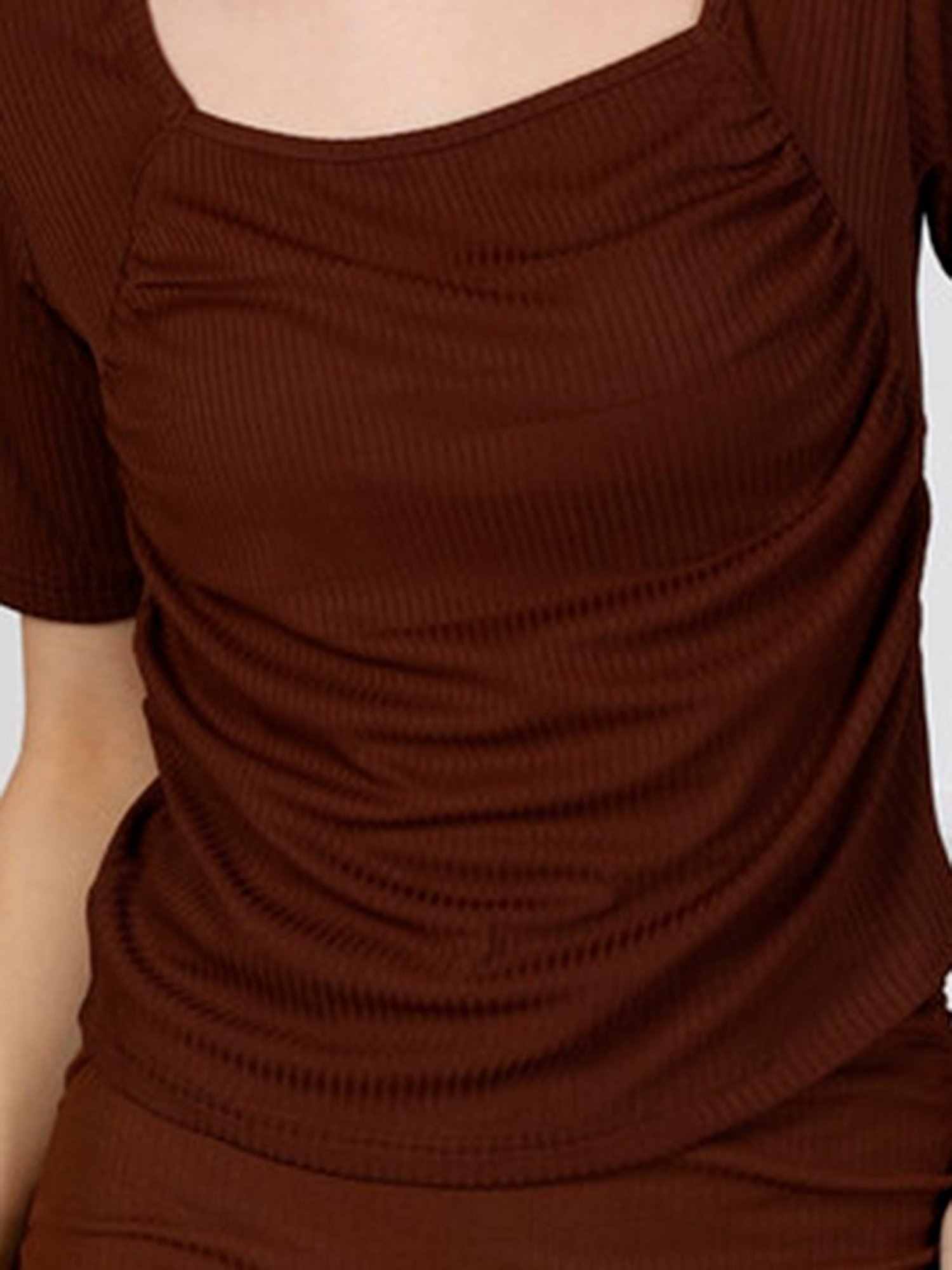 NEUDIS Brown Regular Fit Top