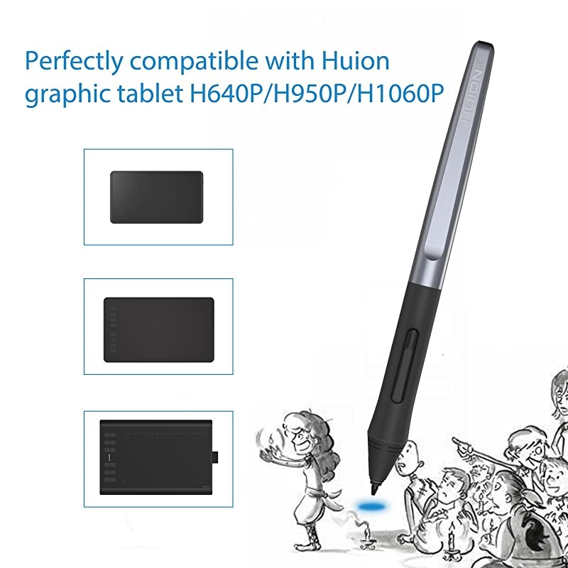 BatteryFree Digital Stylus Pen PW100 8192 Level Pressure Sensitivity for Graphics Drawing Tablet H640PH950PH1060PH1161HS64HS64 ChipsHS610H320MH610 Pro V2