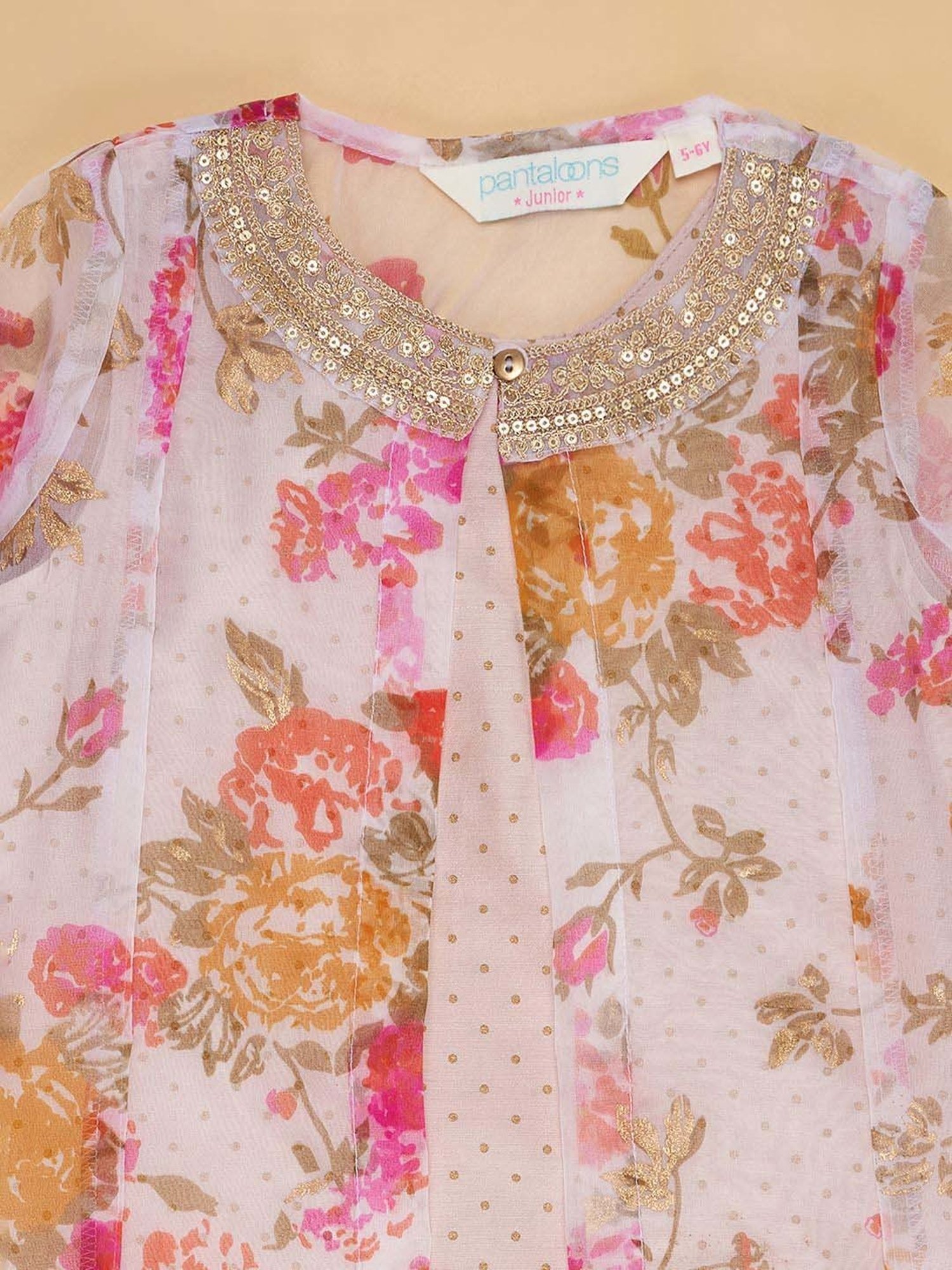 Many Frocks Kids Red Solid Dress