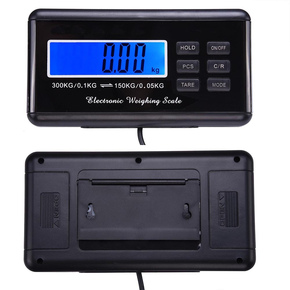 660lbs LCD AC Digital Floor Bench Scale Postal Platform Shipping 300KG Weigh