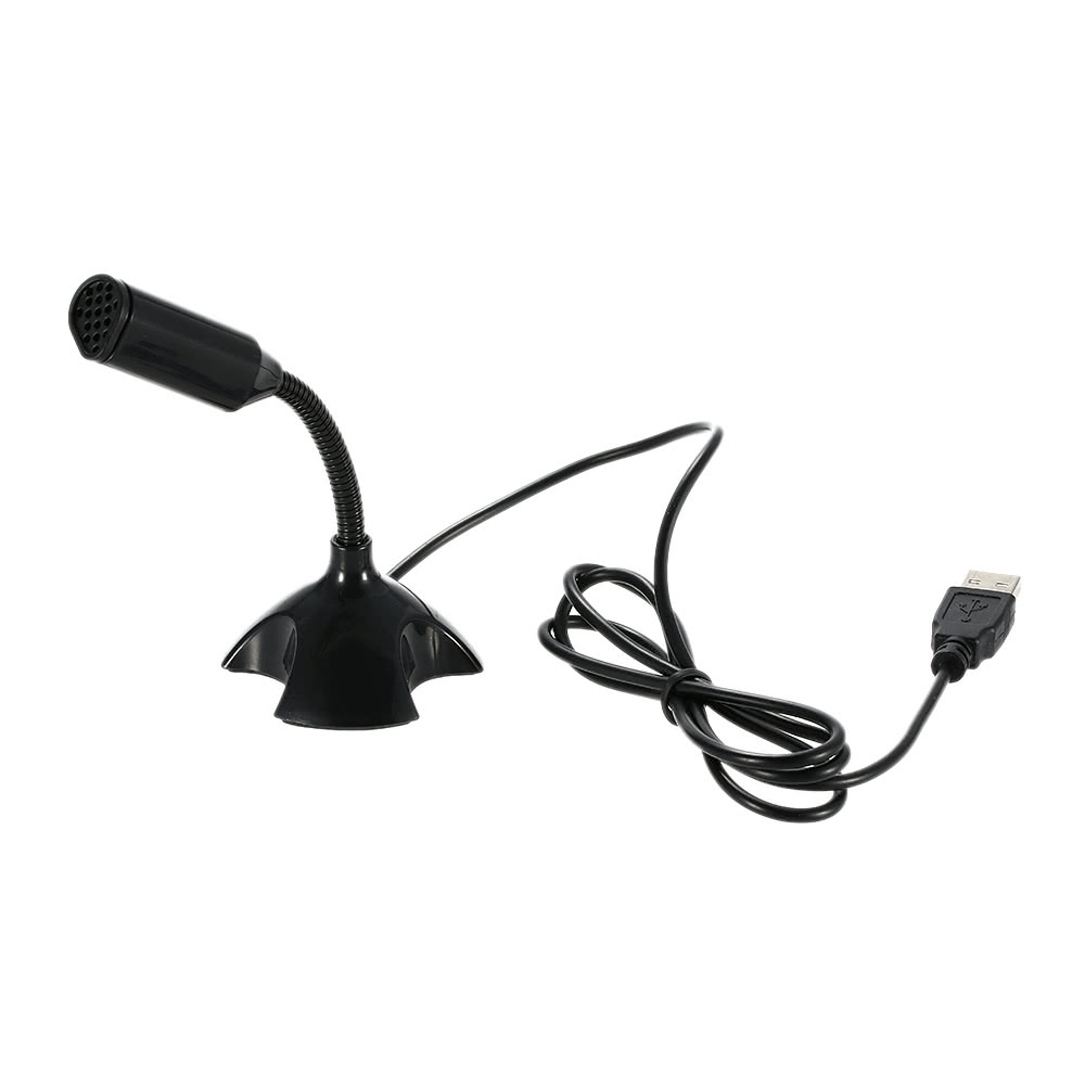 USB Desktop Microphone 360&deg; Adjustable Microphone Support Voice Chatting Recording Mic for PC Mac with a USB port