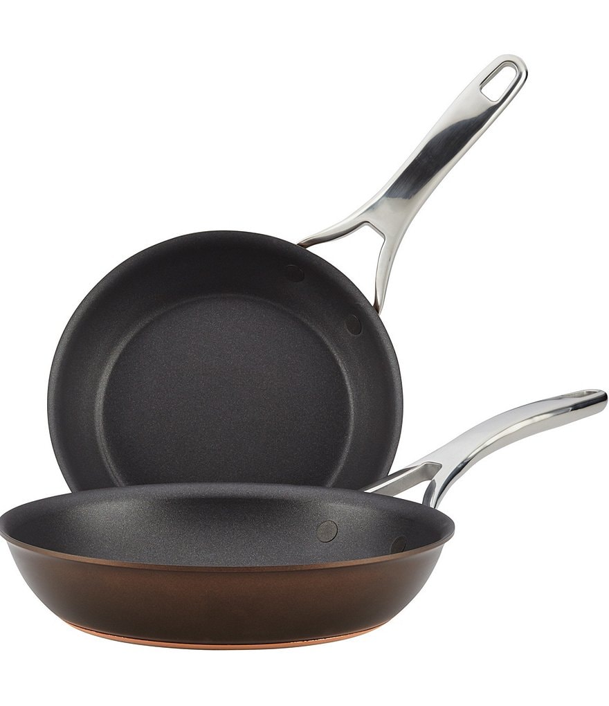 Anolon Nouvelle Copper Luxe Hard-Anodized Nonstick Skillet Twin Pack