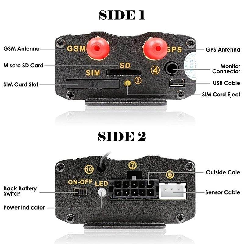 Car GPS Tracker with Remote Control GSM Alarm SD Card Slot Anti-Theft Realtime Tracker Tk103b