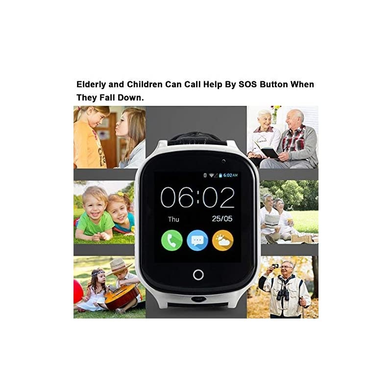 3G WiFi Phone Call GPS Smart Watch Realtime Tracking GPS Tracker Watch GeoFence Elderly GPS Watch Touch Screen Camera Step Counter SOS Alarm AntiLost Watch for Dementia Alzheimers