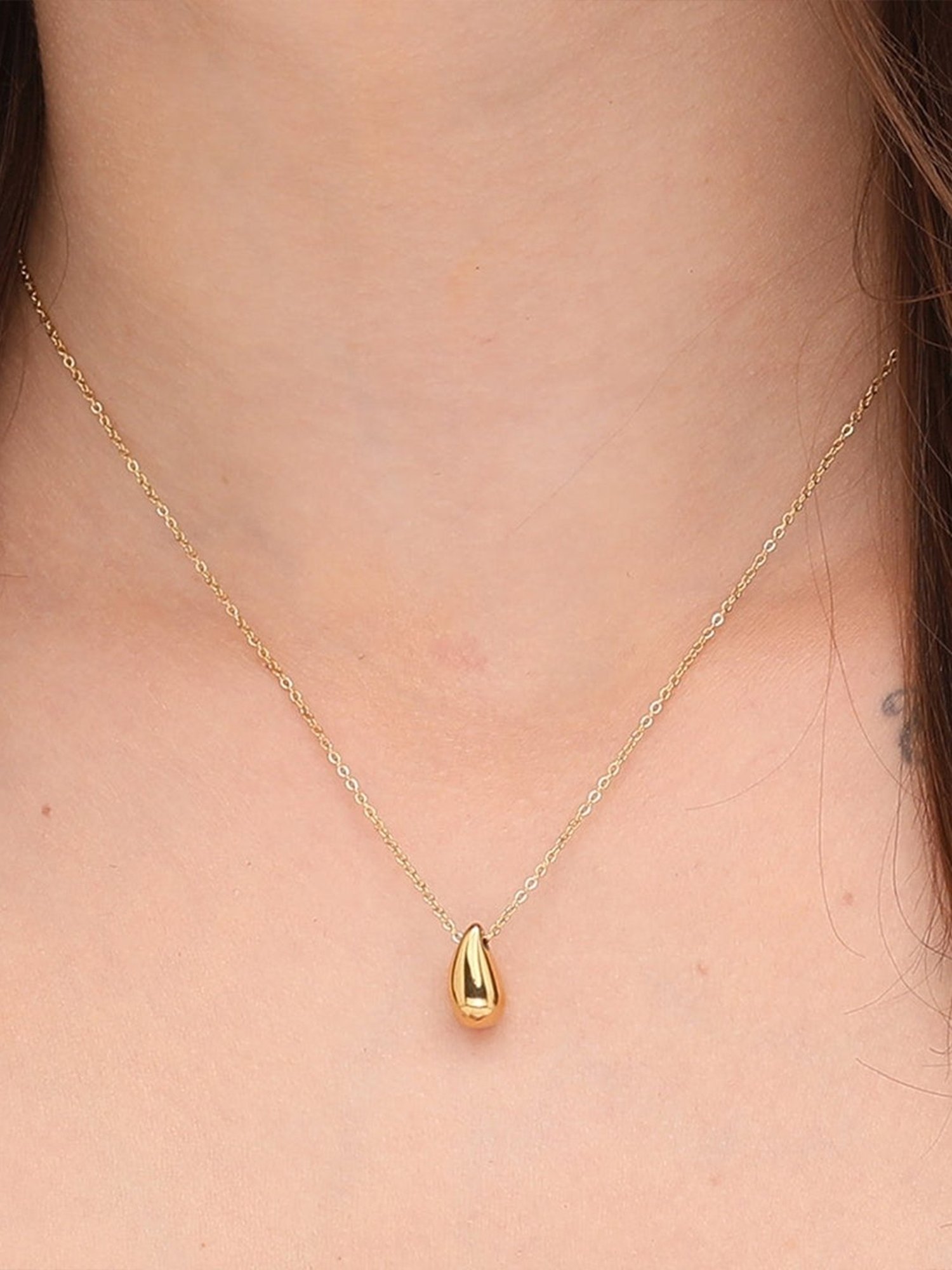 Palmonas Golden Tiny Pear Necklace for Women