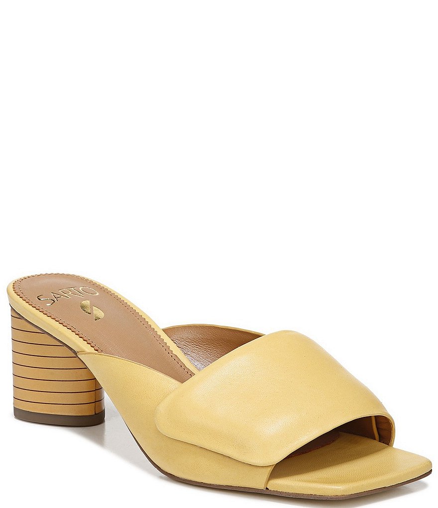 Sarto by Franco Sarto Violet Leather Square Toe Mules