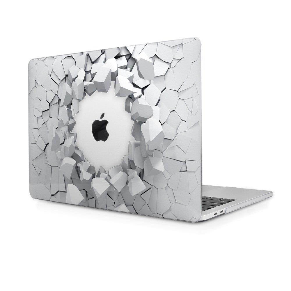 Two L 3D Print Hard Shell Case Cover with Gradient Grey Keyboard Cover for MacBook Pro 15 Retina Model:A1398 (Creative Explosion)