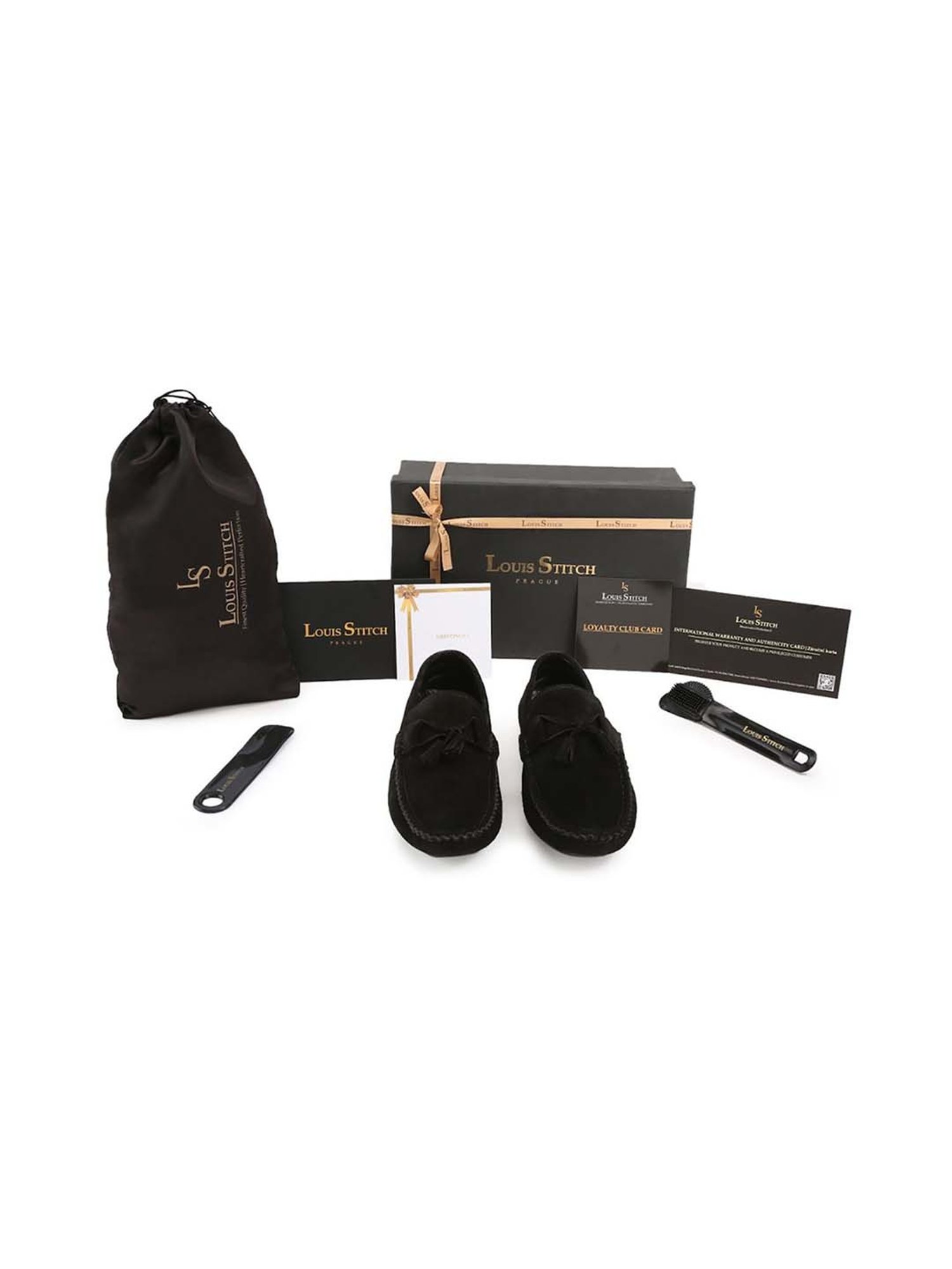 Louis Stitch Men's Black Casual Mocassins