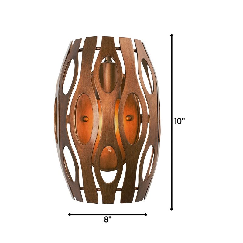 10" Masquerade 1 Light Wall Sconce Hammered Ore Finish - Varaluz