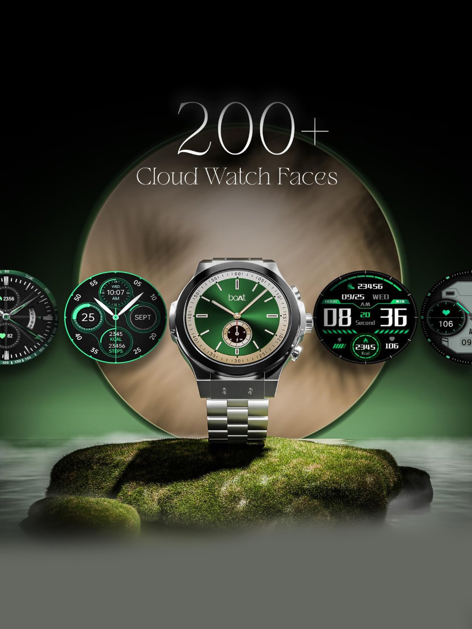 Boat Enigma X400 BT Calling Smartwatch with 1.45 inch AMOLED Display (Silver Chrome)