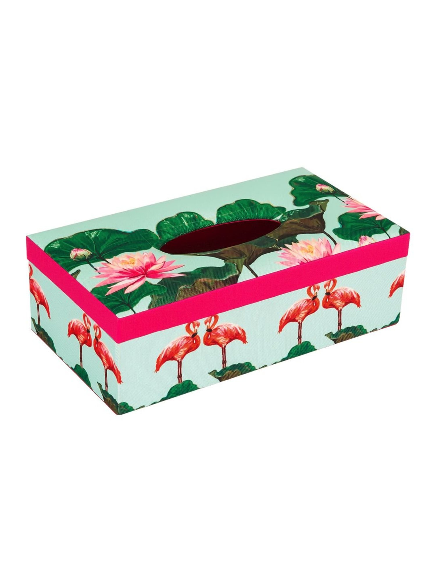 SEJ by Nisha Gupta Mint Blue Wooden Tissue Paper Box Holder - Set of 1