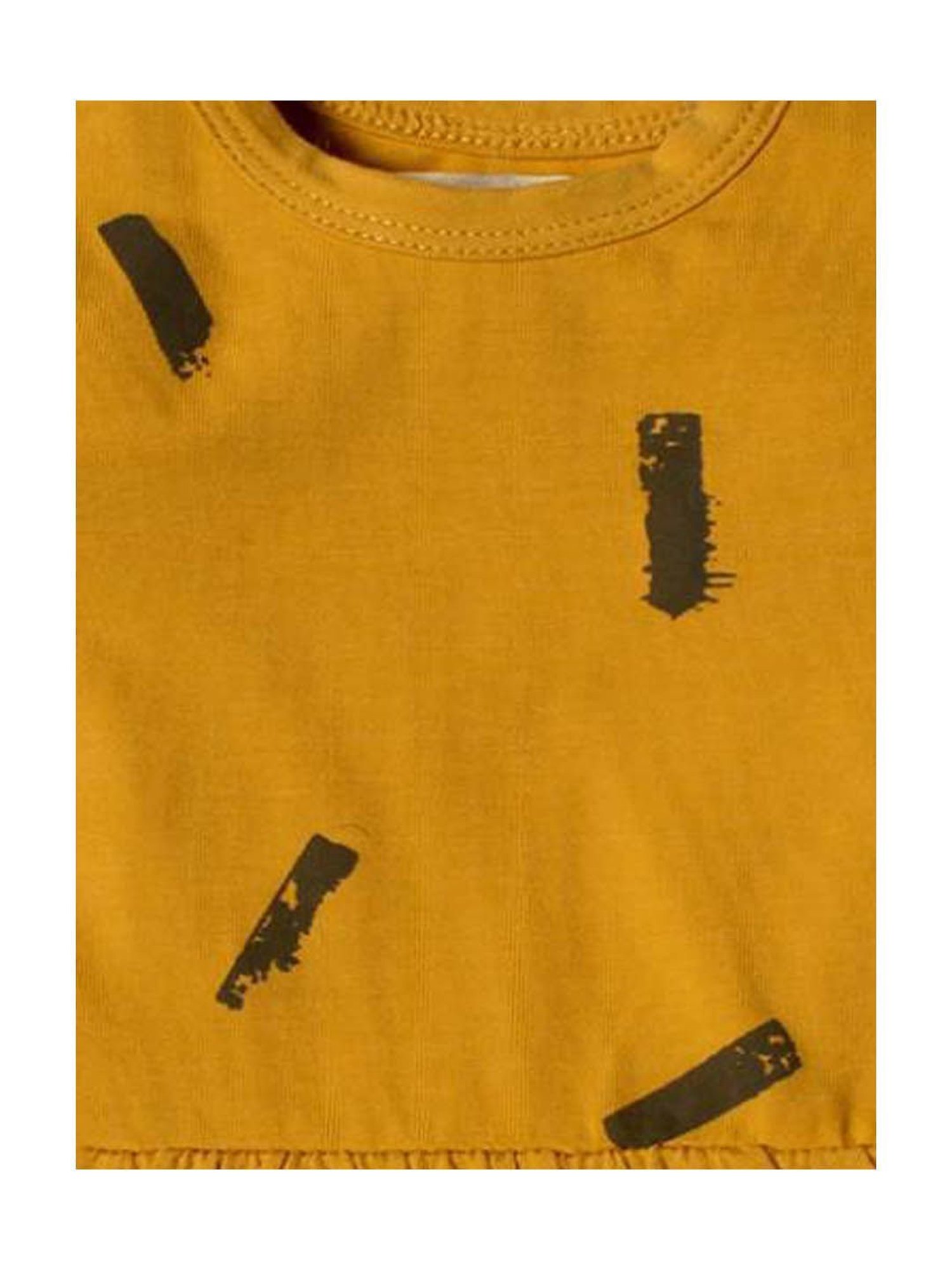 Nino Bambino Kids Yellow Printed Dress
