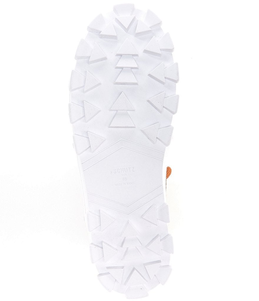 Schutz Kirk Canvas Leather Lugged Platform Sneakers