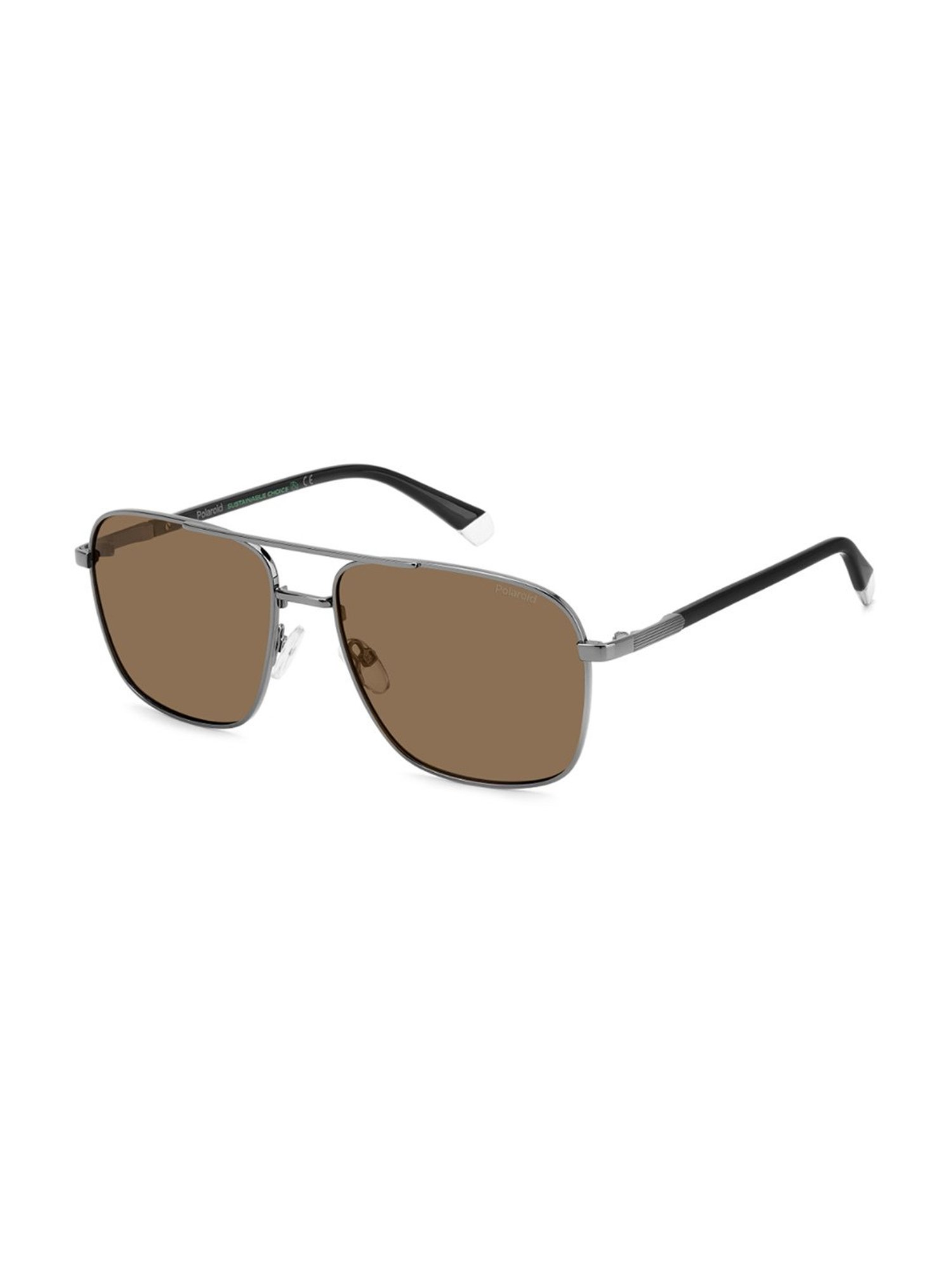Polaroid Brown Rectangular Sunglasses for Men
