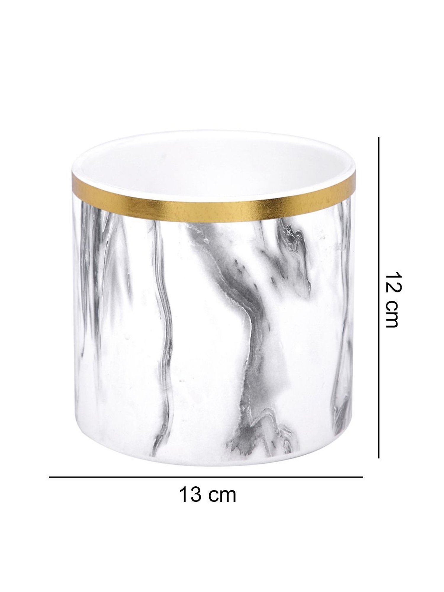 Tayhaa White & Black Ceramic Planter