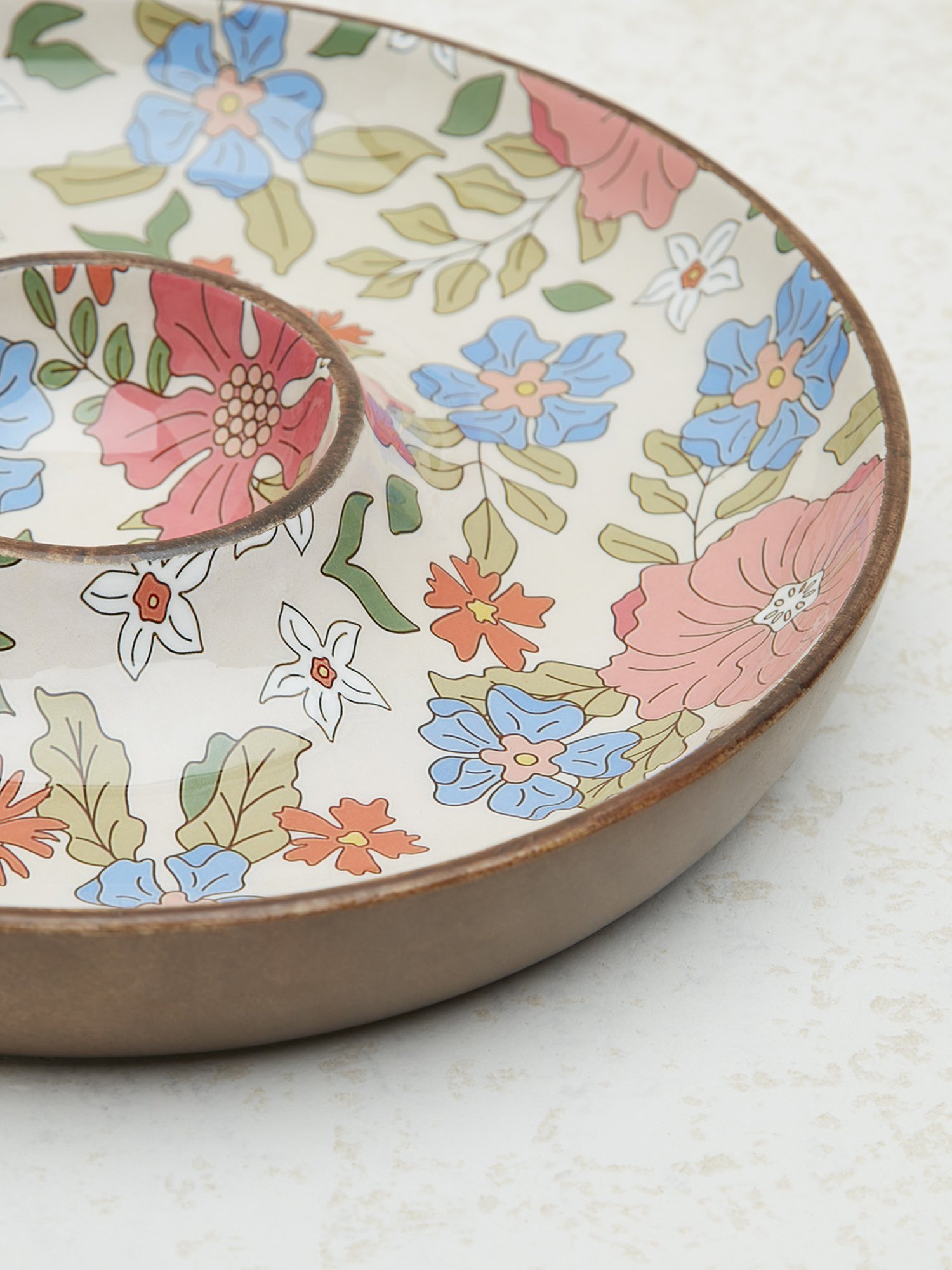 Fabindia Chitra Red Ceramic Large Oval Platter