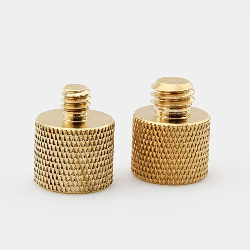 2Pack1 Piece 14quot20 Female to 38quot 16 Male1 Piece 38quot 16 Female to 14quot20 MaleTripod Threaded Camera AccessoriesCamera Screw AdapterAdapterBrass