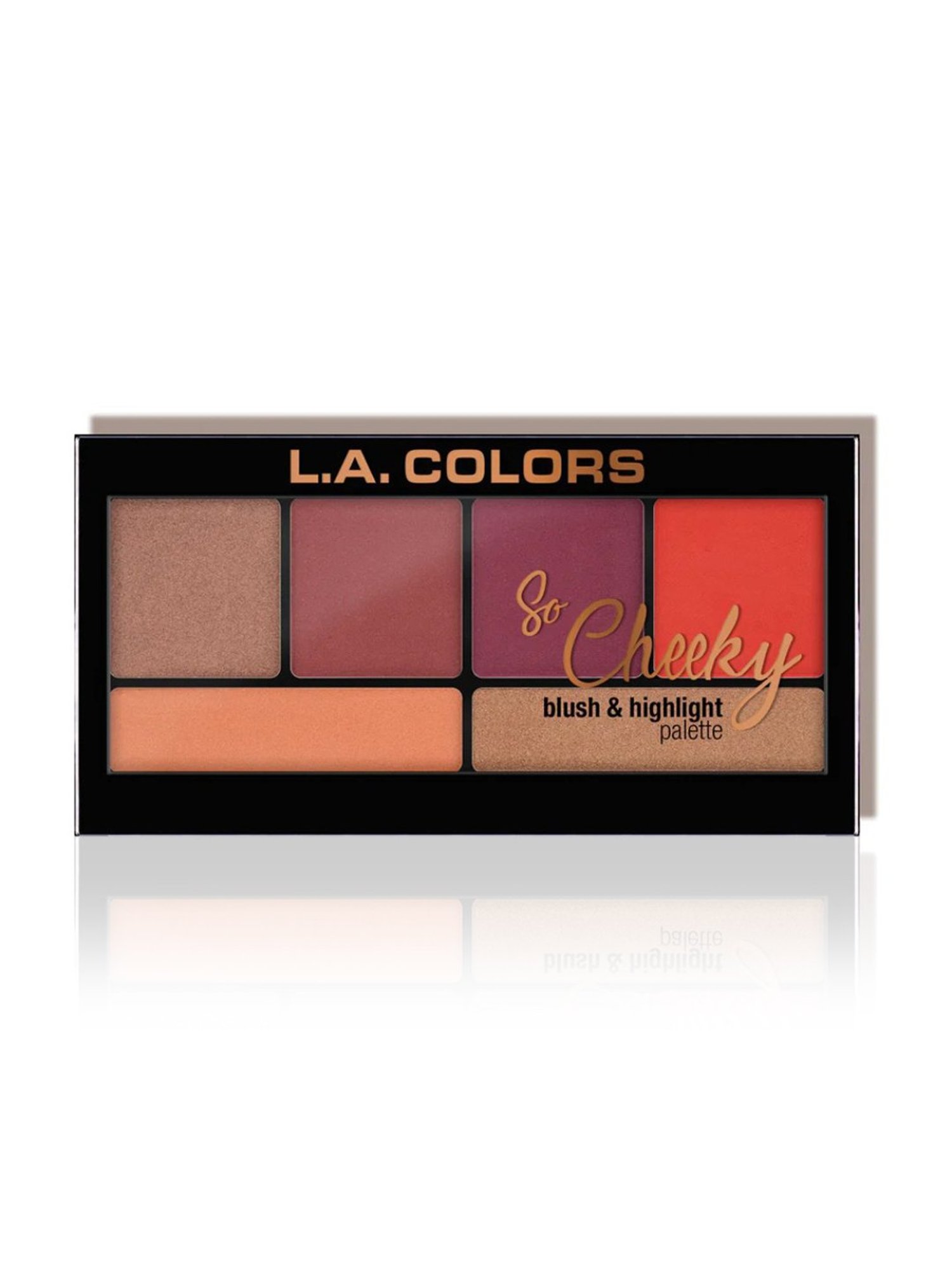 L.A. Colors So Cheeky Blush & Highlight Palette Hot & Spicy - 22 gm