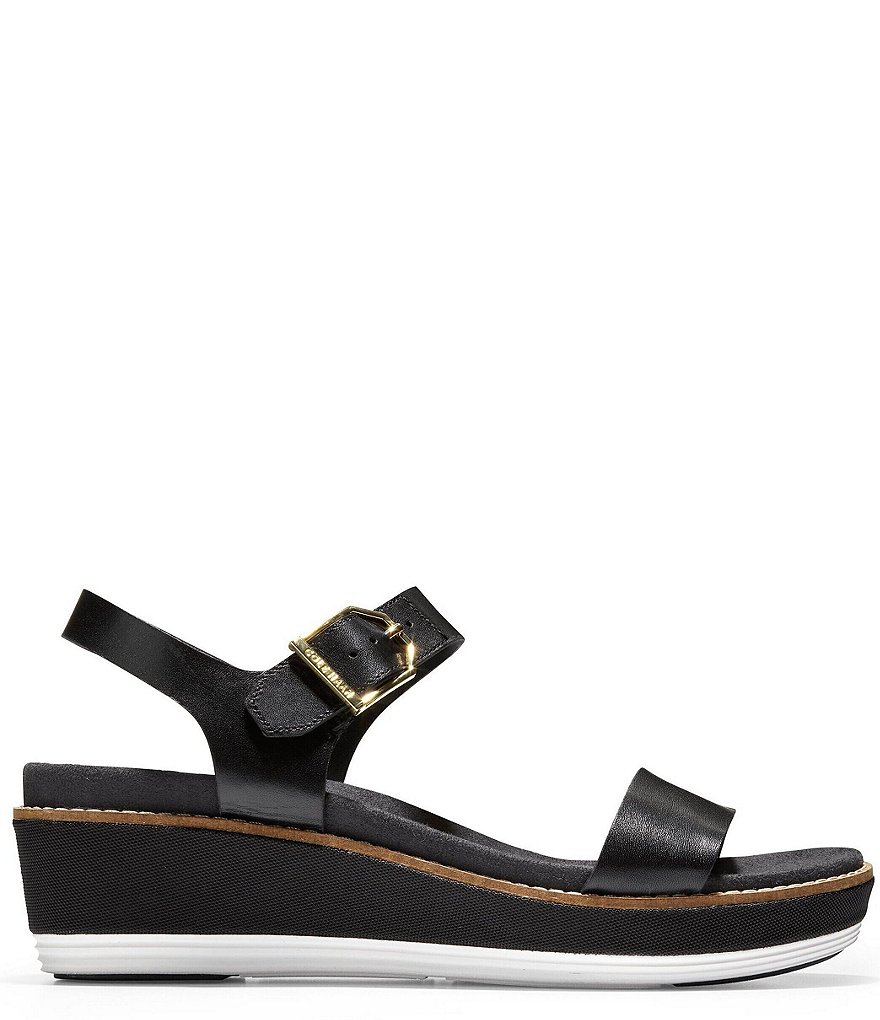 Cole Haan Original Grand Leather Flatform Wedge Sandals