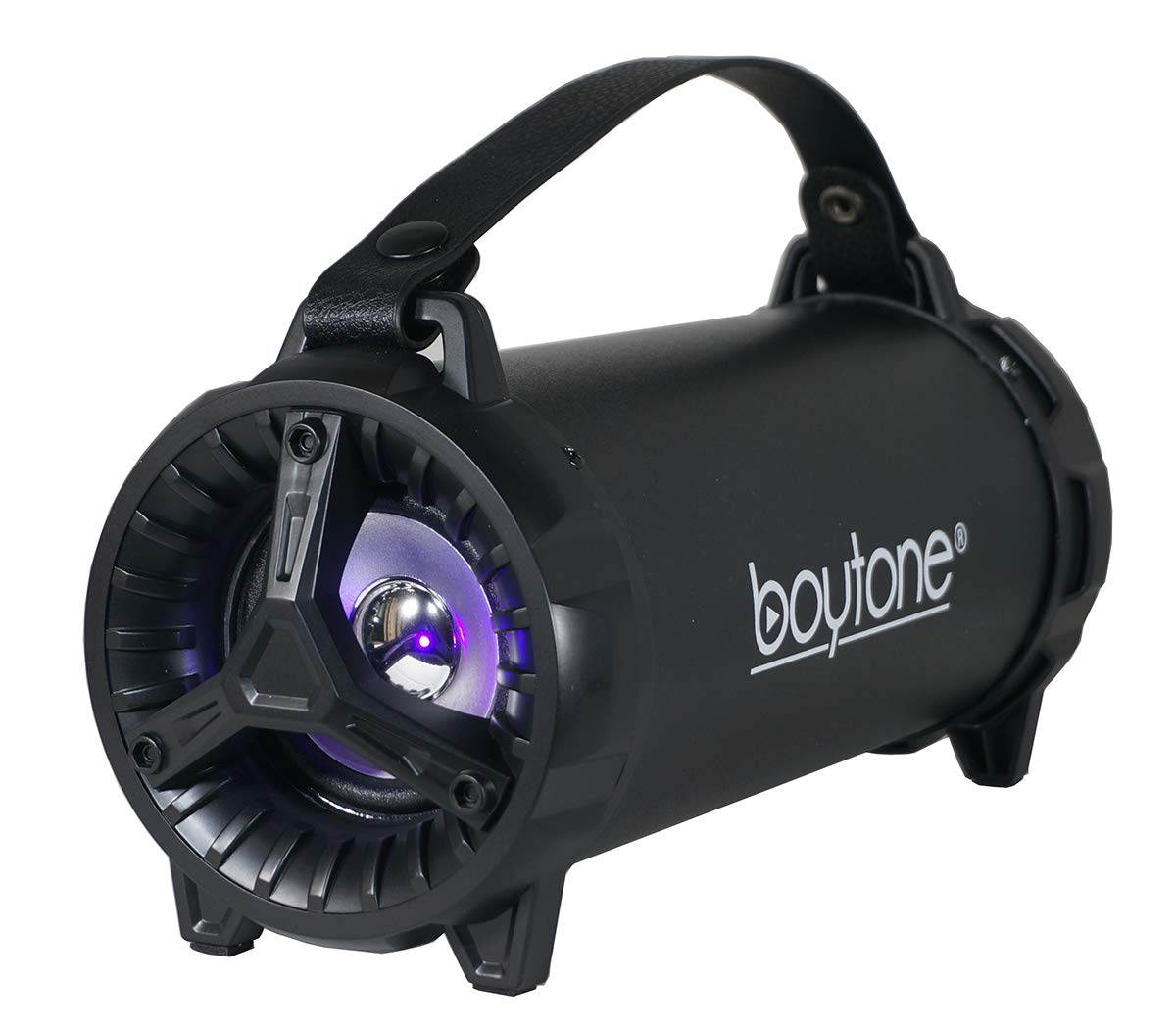 Boytone BT-40BK Portable Bluetooth Indoor/Outdoor Speaker 2.1 Hi-Fi Cylinder FM Built in Rechargeable Battery