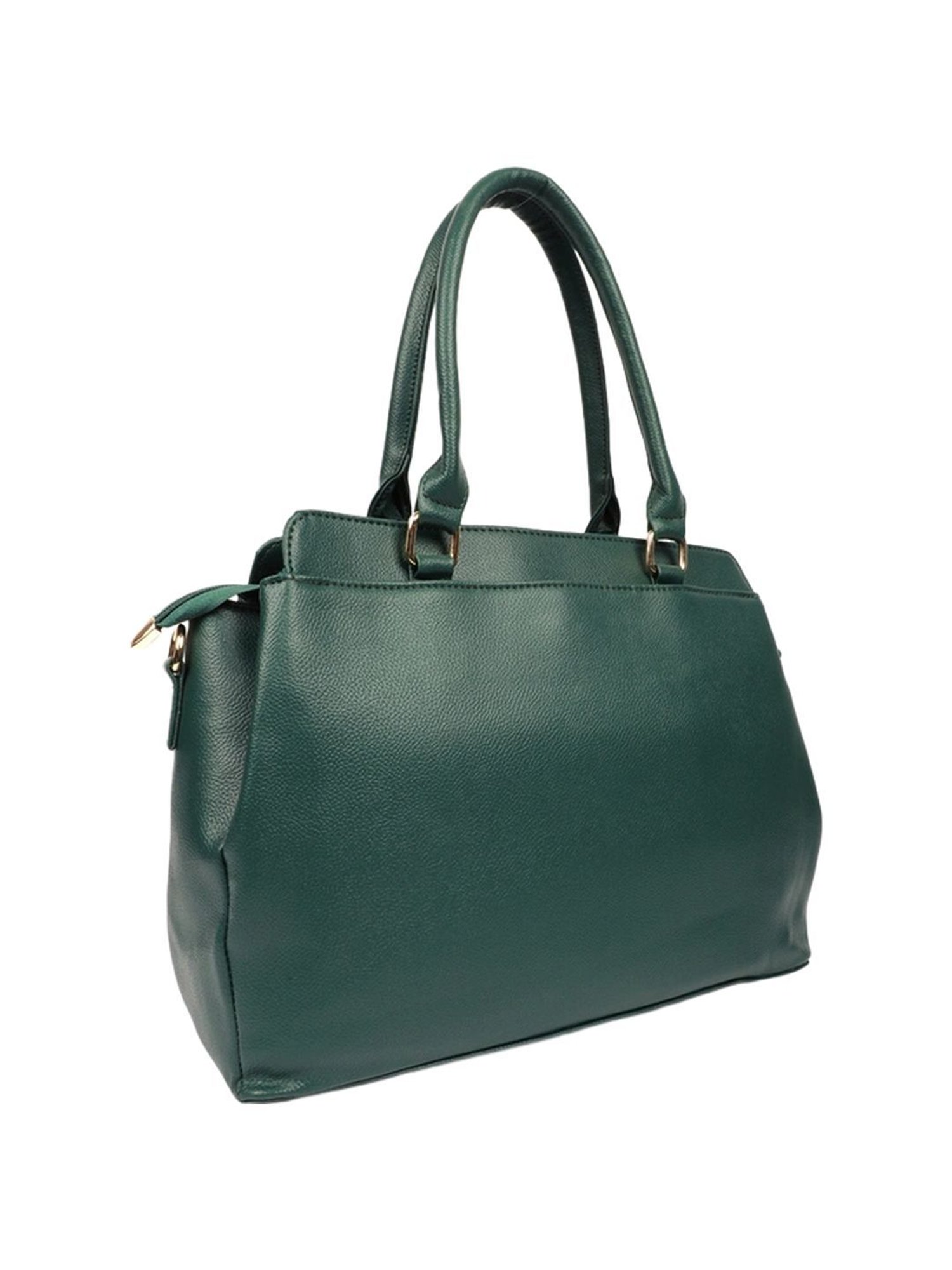 Carlton London Green Solid Medium Shoulder Handbag