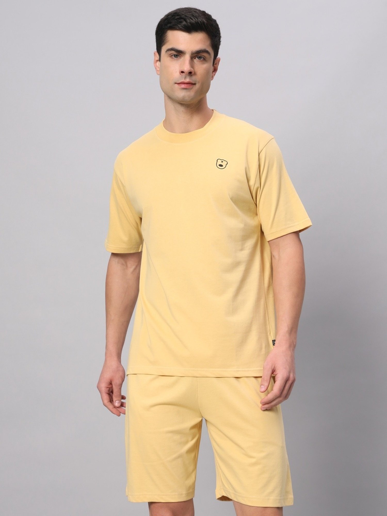 Griffel Yellow Cotton Loose Fit Co-Ord Set