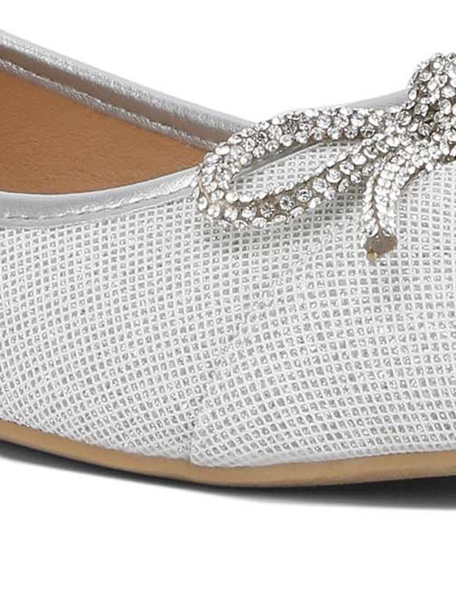 London Rag Women's Silver Flat Ballets