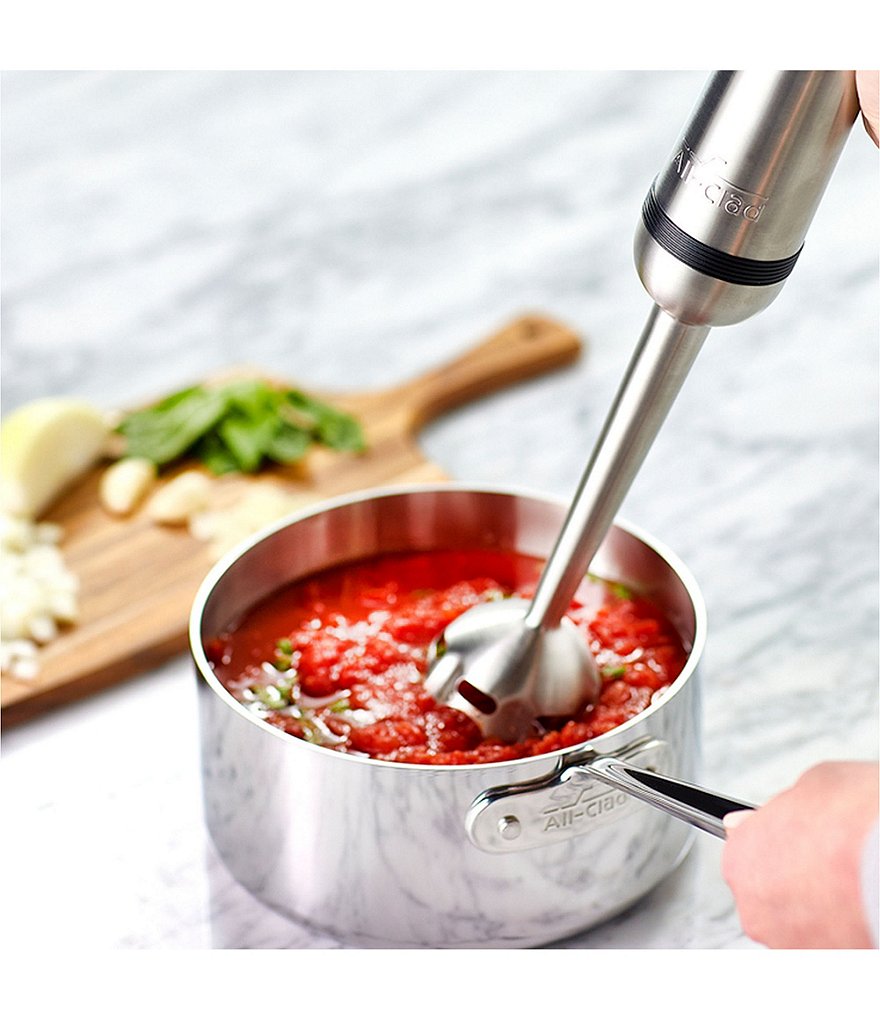 All-Clad Stainless Steel Immersion Blender with Detachable Shaft and Variable Speed Control Dial