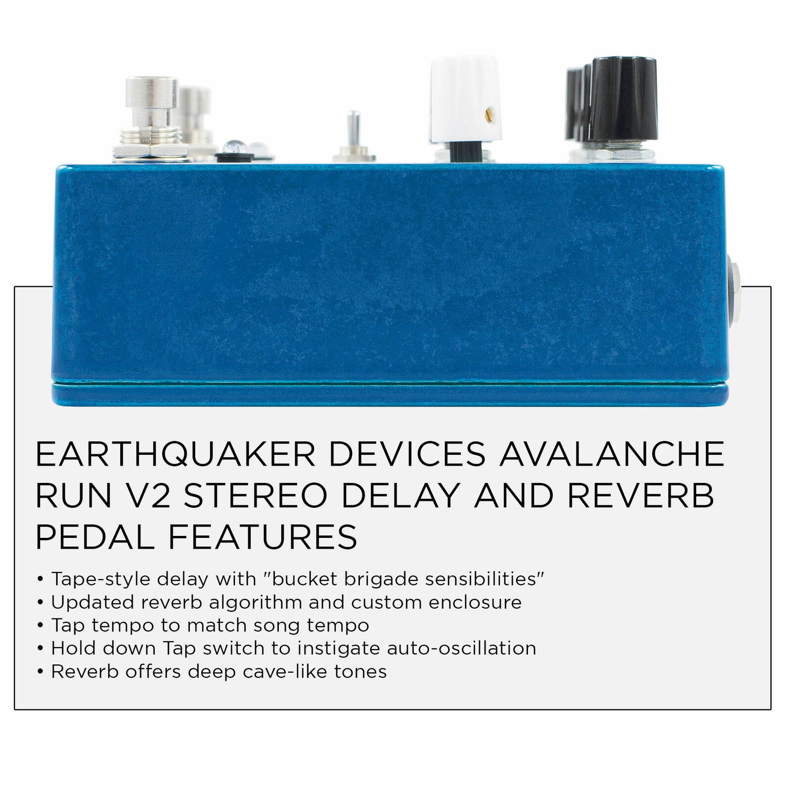 EarthQuaker Devices Avalanche Run Delay & Reverb with Tap Tempo V2 Guitar Pedal