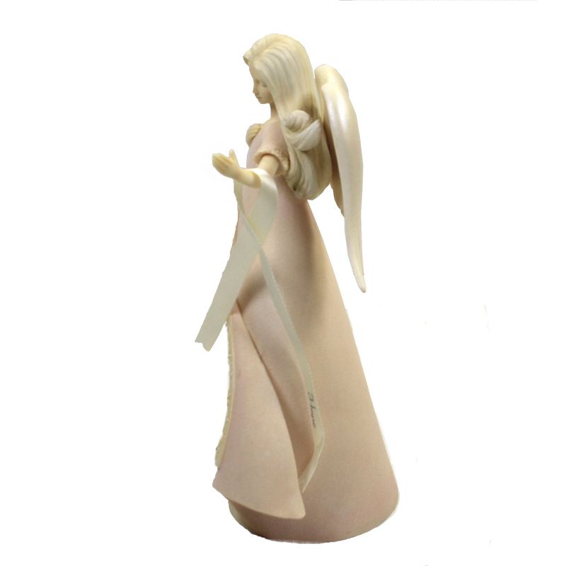 Foundations 7.5" Breast Cancer Angel Strength Dignity Laughter  -  Decorative Figurines