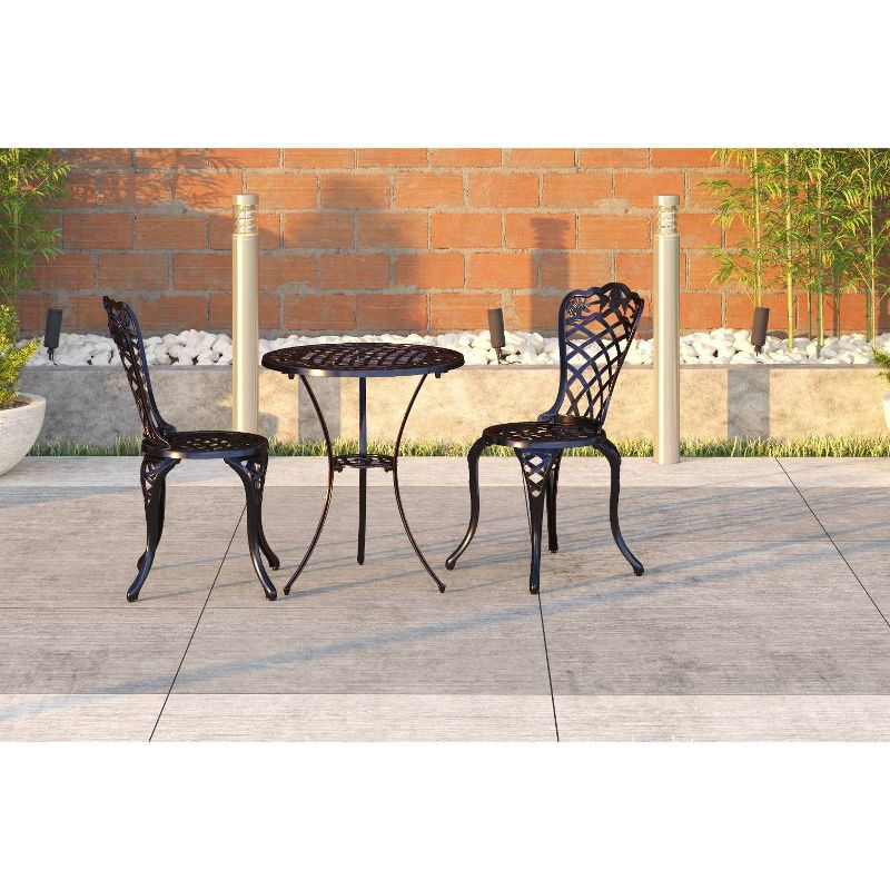 Scarlet 3pc Aluminum Bistro Set - Balkene Home