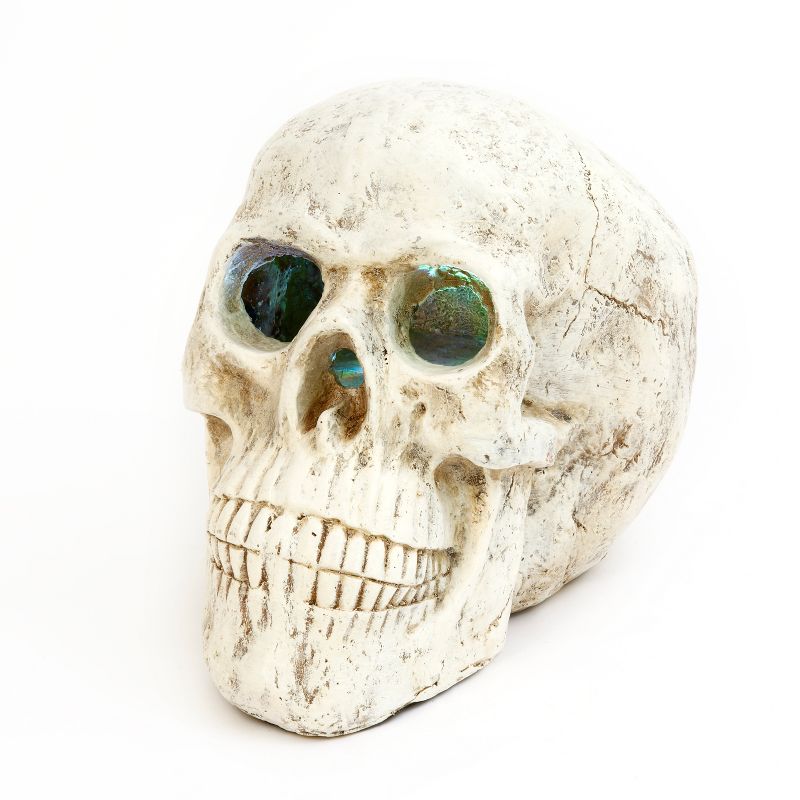 Gerson International 20.8-Inch Long Electric Magnesium Smoking Haunted Skull