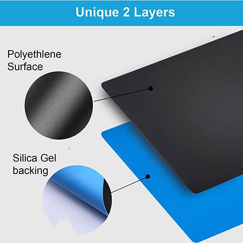 Gaming Mouse PadLarge 14116006 ABS Plastic Smooth SurfaceUltra ThinSoft NonSlip BackingWashable Healthy for Computer and LaptopBlack