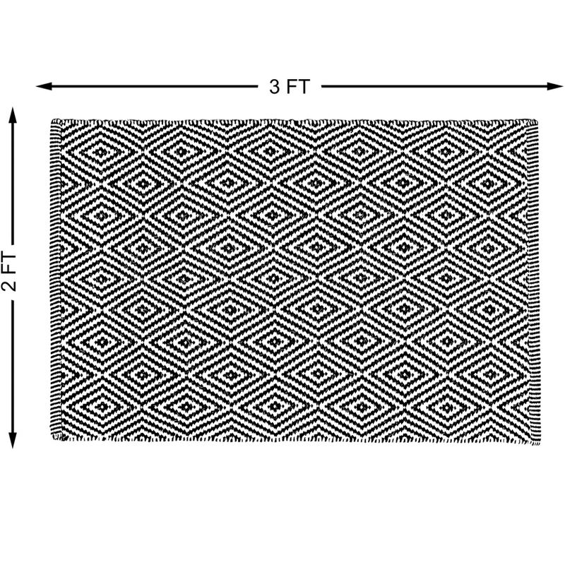 1'10"x1'10" Rectangle Woven Accent Rug Multicolored - DEERLUX