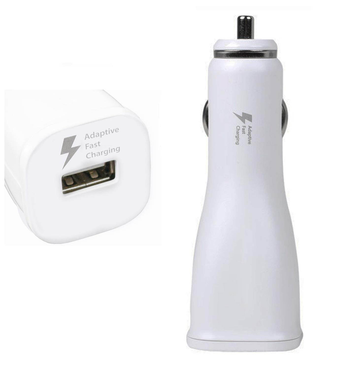 Micro USB 2.0 Amp Car/Vehicle/RV/Boat for Galaxy S2, S3, S4 & Devices from LG, HTC, Huawei & Motorola-White