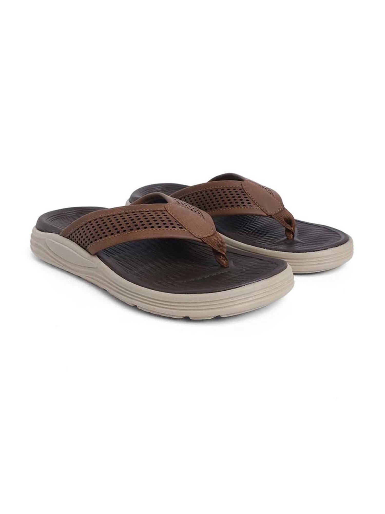 Mozafia Men's Tan Flip Flops