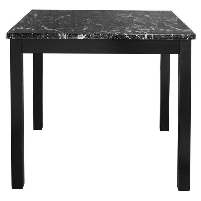 4pc Faux Marble Counter Height Dining Set Black - Dorel Living
