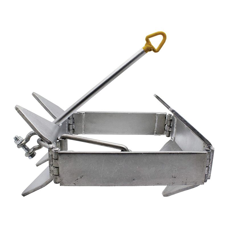 Extreme Max 3006.6652 Adjustable Heavy Duty Maximum Hold Box Style BoatTector Zinc Plated Cube Anchor with Release