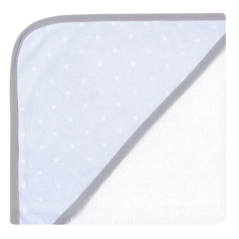 Hudson Baby Infant Boy Cotton Rich Hooded Towels, Blue Elephant, One Size