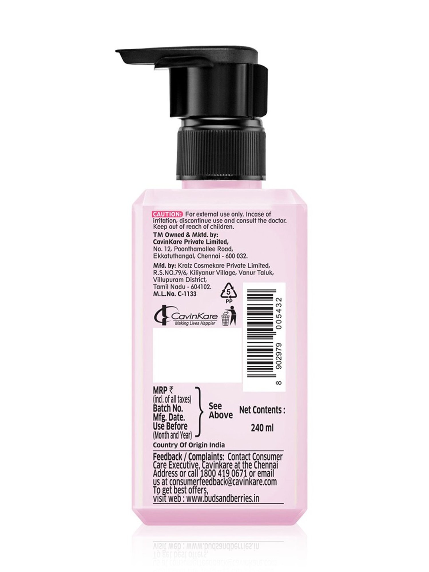 Buds & Berries Bulgarian Rose Floral Nourish Body Lotion - 240 ml