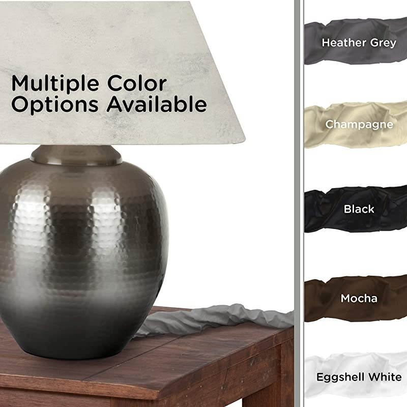 Fabric Cord Cover 6 ft Hides Cables Great for Lamps Light Fixtures and Desks Cable Management Easy Installation Heather Gray 40731