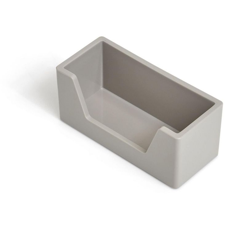 TRU RED Business Card Holder, Gray TR55271 