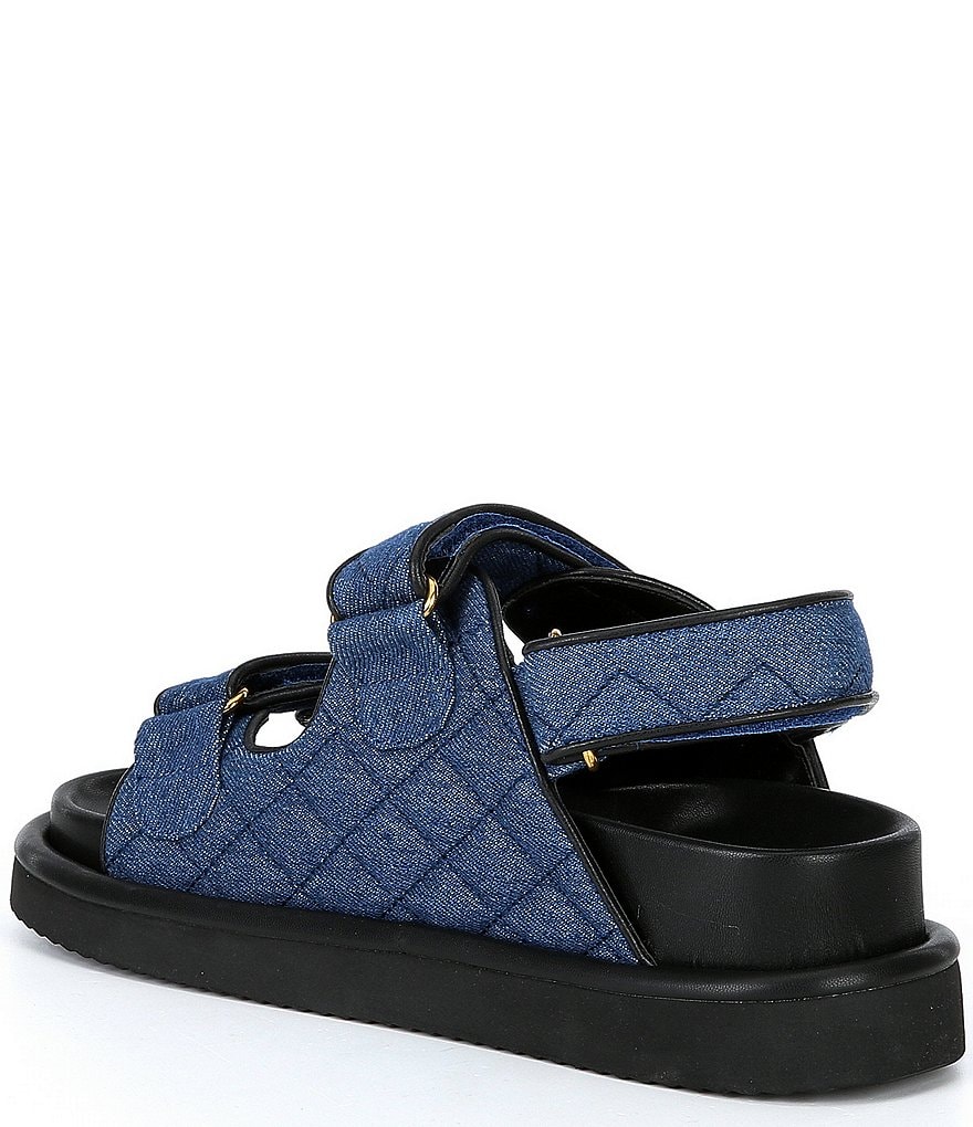 Kurt Geiger London Orson Quilted Fabric Footbed Sandals