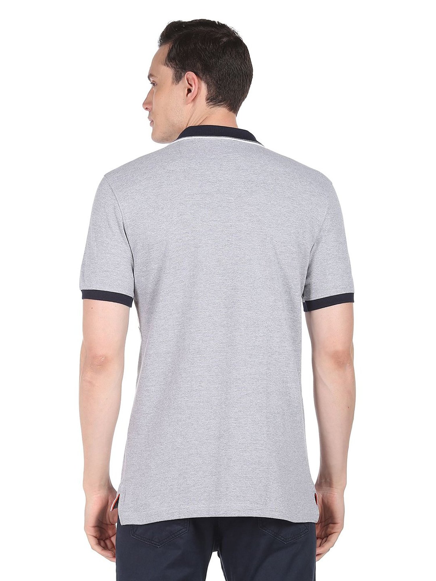 AD by Arvind Grey Polo T-Shirt